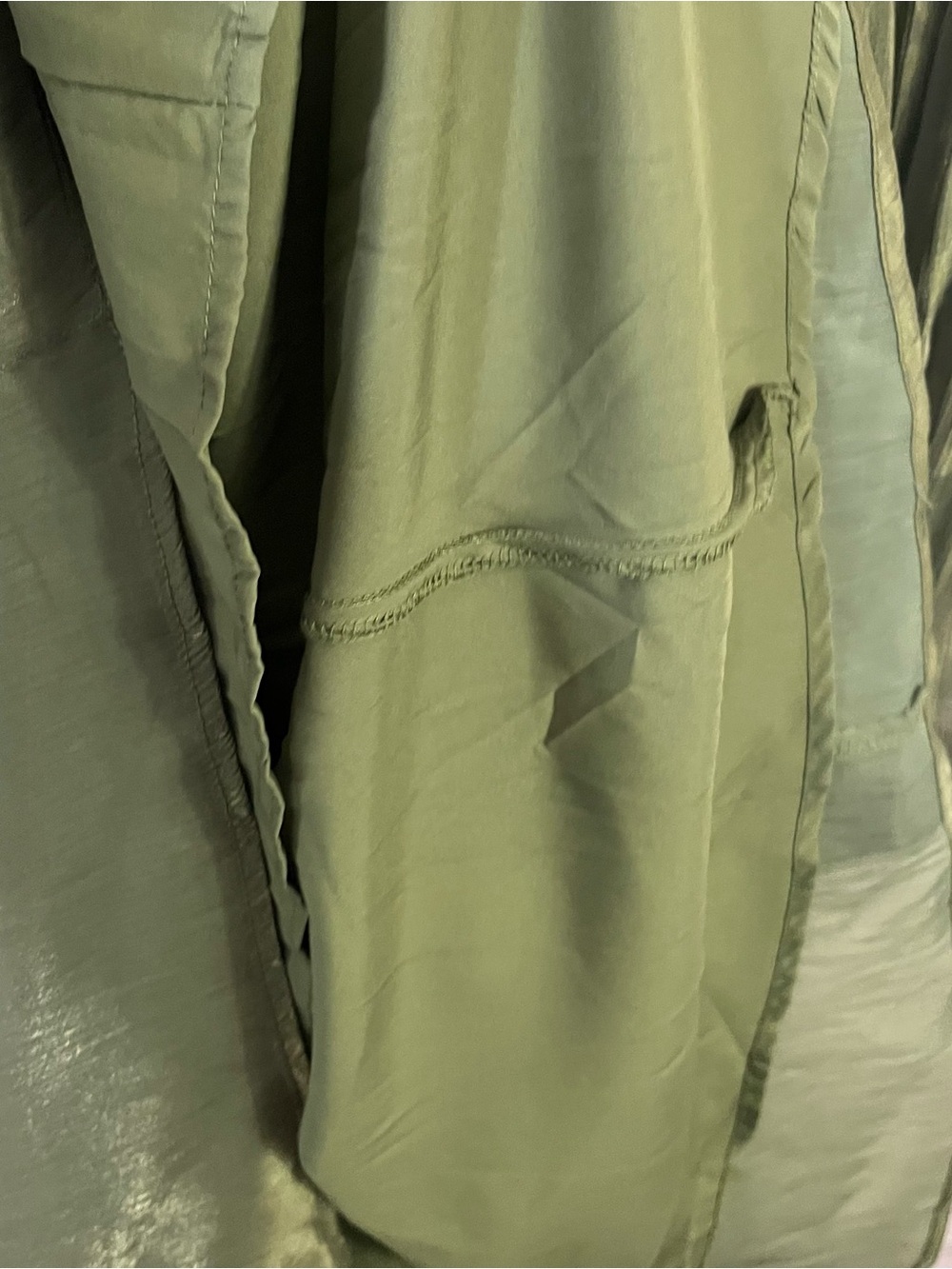 Anewsta NEW Olive Green Long Sleeve Teir Maxi Dress Size 12 - Picture 8 of 10